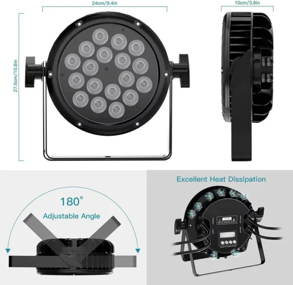 8 Pack Waterproof Stage RGBW Lights - Image 2