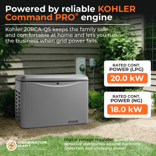 Kohler 20kW Home Standby Generator- 20RCA - Image 6