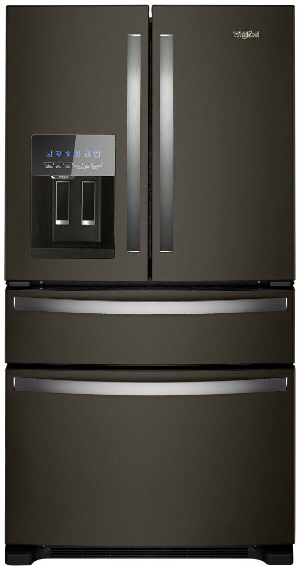 Whirlpool – 24.5 Cu. Ft. 4-Door French Door Refrigerator – Black Stainless Steel