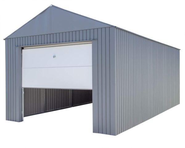 Sojag 12′ x 20′ Everest Galvalume Steel with Extra Tall Walls Garage Storage Building, Charcoal 12′ x 20′ - Image 2