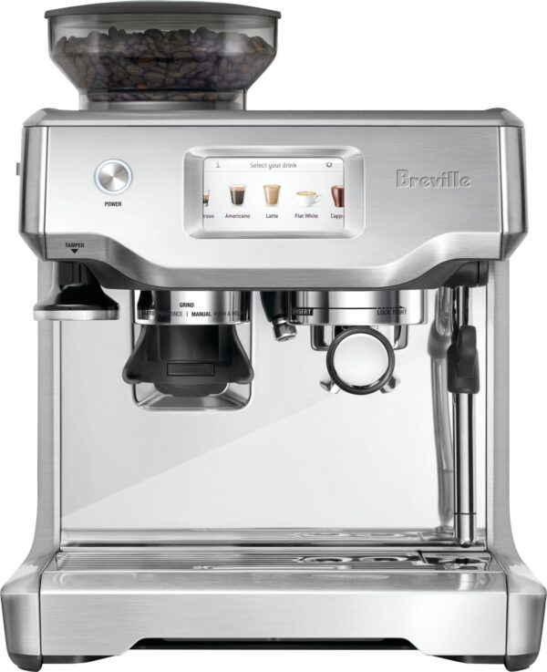 Breville – the Barista Touch Espresso Machine with 9 bars of pressure, Milk Frother and integrated grinder – Stainless Steel