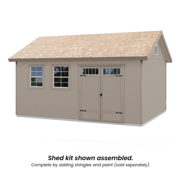 Handy Home Products Scarsdale 12×16 Do-it-Yourself Wooden Storage Shed Tan - Image 8