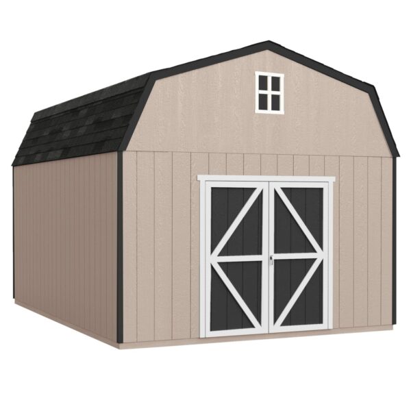 Handy Home Products Hudson 12×16 Do-it-Yourself Wooden Storage Shed Brown Without Floor