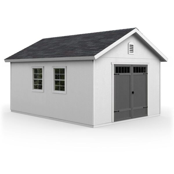 Handy Home Products Scarsdale 12×16 Do-it-Yourself Wooden Storage Shed with Floor Tan - Image 3