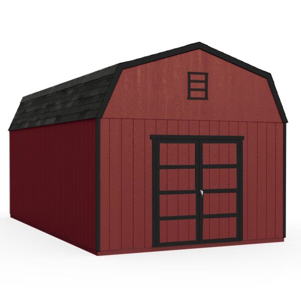 Handy Home Products Hudson 12×20 Do-it-Yourself Wooden Storage Shed Brown Without Floor - Image 3