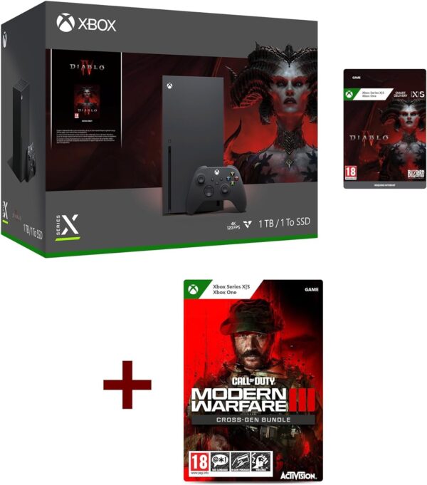 Xbox Series X – Diablo IV Bundle + Call of Duty: Modern Warfare III – Cross-Gen Bundle for Xbox One and Xbox Series X (Download Code)