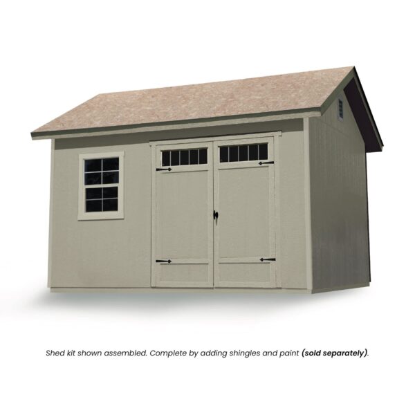 Handy Home Products Beachwood 8×12 Do-it-Yourself Wooden Storage Shed with Floor Tan - Image 9