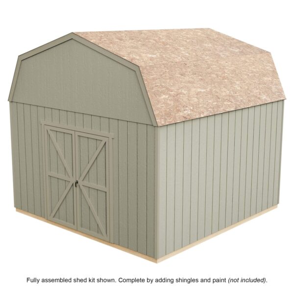 Handy Home Products Hudson 12×12 Do-it-Yourself Wooden Storage Shed with Floor Brown - Image 10