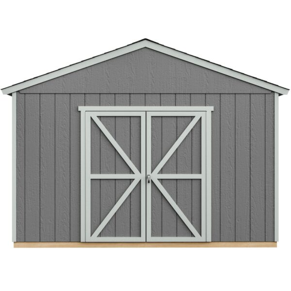 Handy Home Products Astoria 12×24 Do-It-Yourself Wooden Storage Shed Brown Without Floor - Image 2