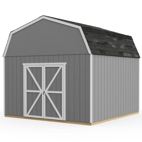 Handy Home Products Hudson 12×12 Do-it-Yourself Wooden Storage Shed with Floor Brown - Image 8