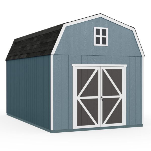 Handy Home Products Braymore 10×16 Do-It-Yourself Wooden Storage Shed Without Floor