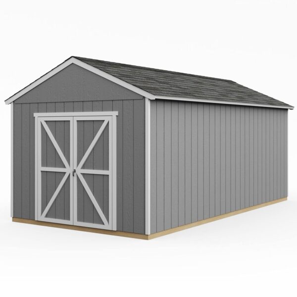 Handy Home Products Rookwood 10×18 Do-It-Yourself Wooden Storage Shed Brown Without Floor - Image 3