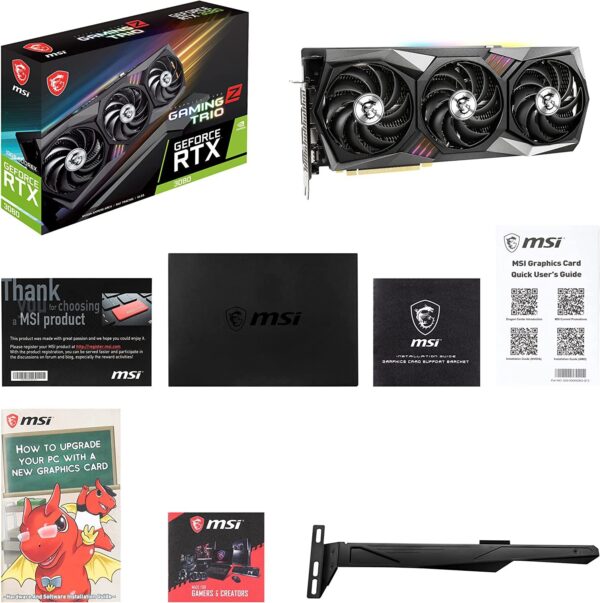 MSI NVIDIA GeForce RTX 3080 Gaming Z Trio LHR Triple Fan 12GB GDDR6X PCIe 4.0 Graphics Card - Image 10