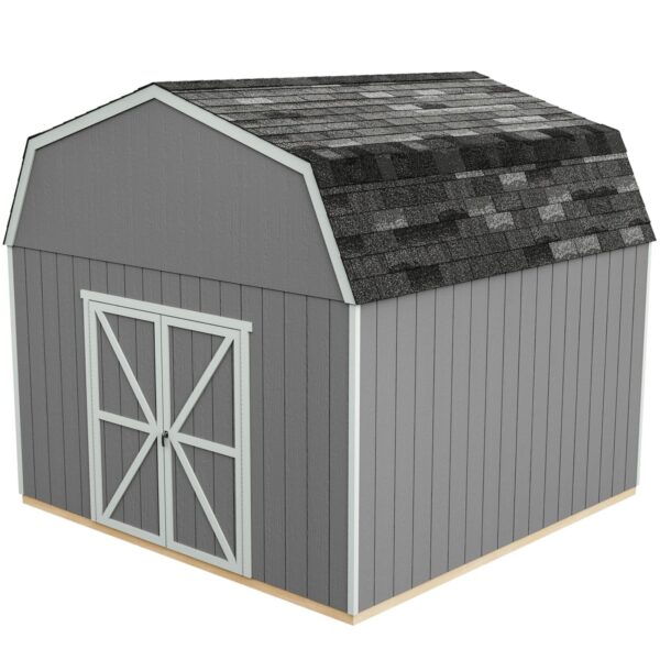 Handy Home Products Hudson 12×12 Do-it-Yourself Wooden Storage Shed with Floor Brown - Image 4