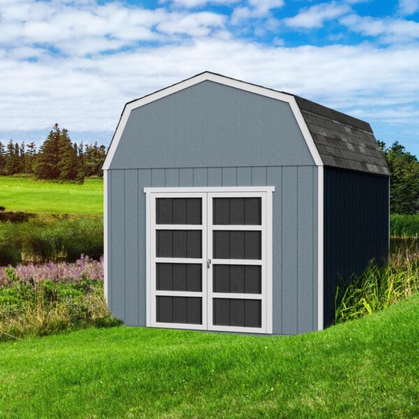 Handy Home Products Braymore 10×14 Do-It-Yourself Wooden Storage Shed with Floor