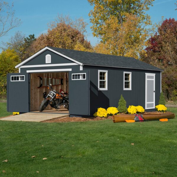 Handy Home Products Manhattan 12×24 Garage Do-it-Yourself Wooden Storage Shed - Image 3