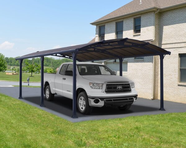 Palram – Canopia Arcadia 6400 Carport – 12′ x 21′ – Bronze/Gray 12′ x 21′ - Image 2