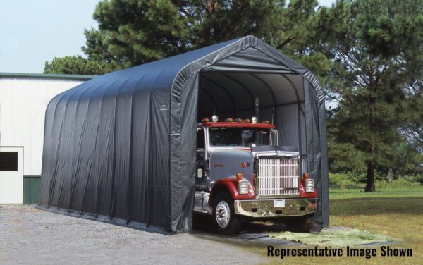 ShelterLogic Garage 16 x 40 x 16 Peak Standard Grey - Image 3