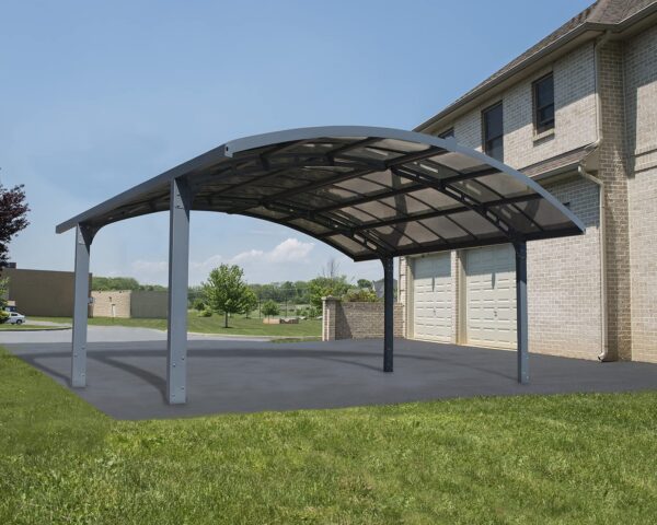 Palram – Canopia Arizona Breeze Double Carport – 19′ x 16′ x 9′ – Gray/Bronze - Image 2