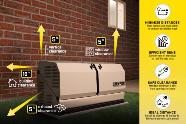 Champion 100837 14kW Home Standby Generator with 200 Amp Transfer Switch New - Image 3