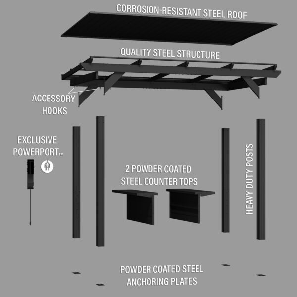 Backyard Discovery Rockport XL Steel Grill Gazebo - Image 15