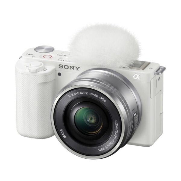 Sony ZV-E10 Mirrorless Camera Body With 16-50mm Lens (ILCZV-E10L) White