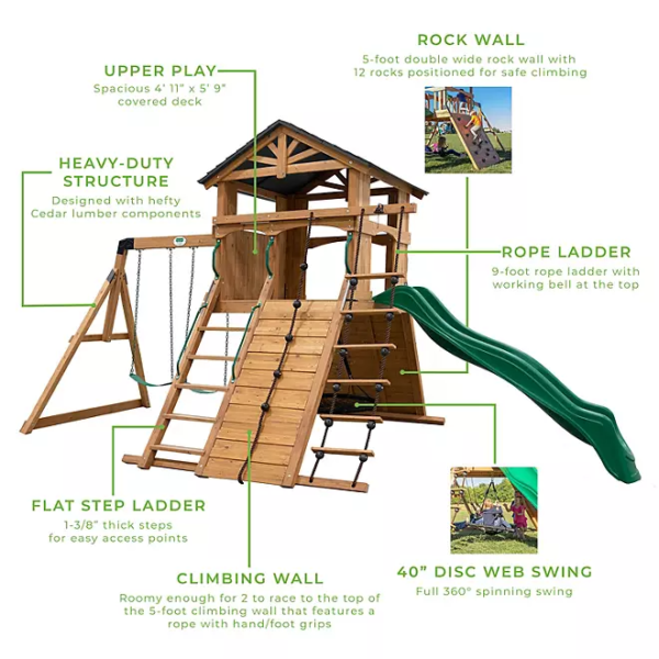 Backyard Discovery Endeavor Cedar Swing Set - Image 5