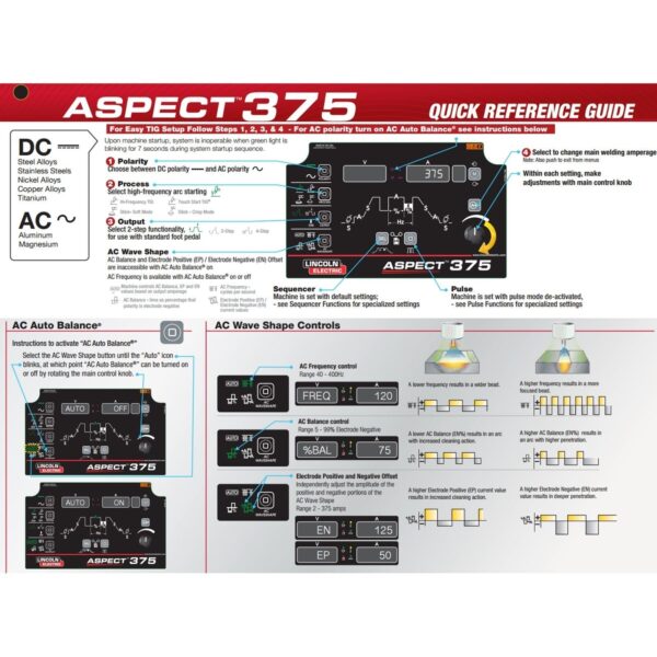 Lincoln Aspect 375 Ready-Pak AC/DC TIG Welder (K3946-2) - Image 3